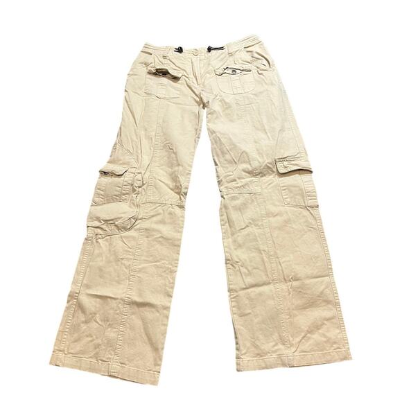 Brandy Melville Kim Cargo Pants Y2K Baggy Style Grunge One Size Womens Beige - Picture 1 of 10